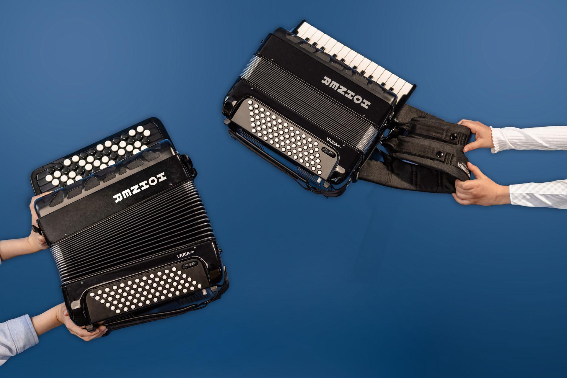 two Hohner Varia accordions